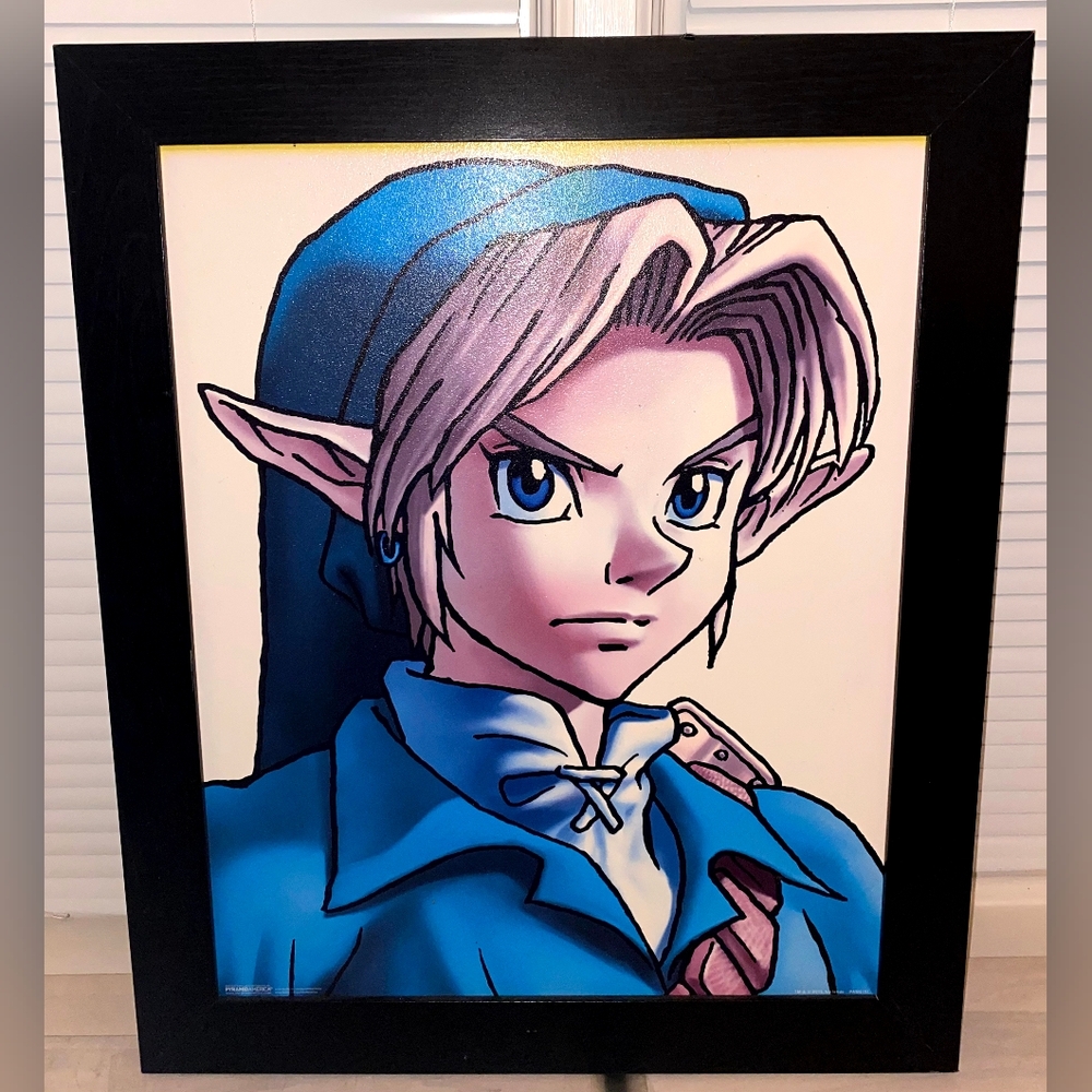 ***SOLD***Black Framed Link Picture Legend of Zelda Wall Decor